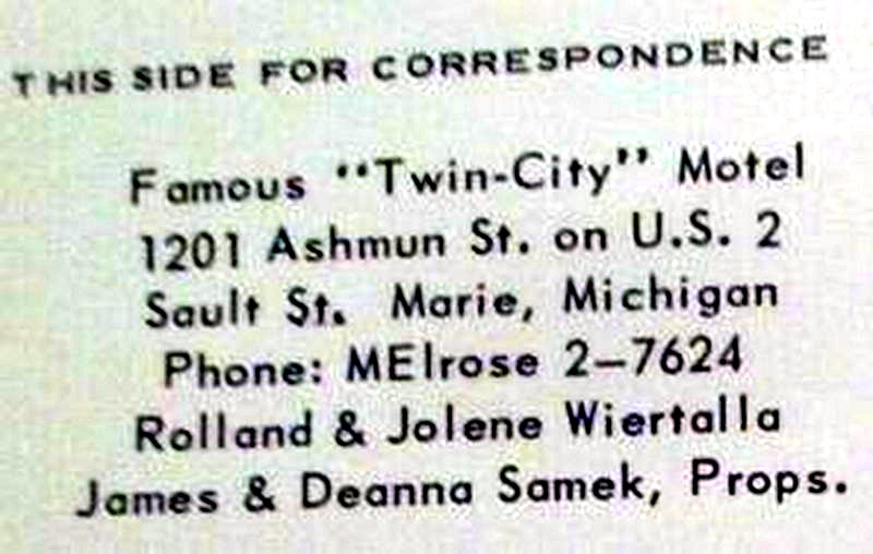 Twin City Motel (Twin-City Motel) - Vintage Postcard (newer photo)